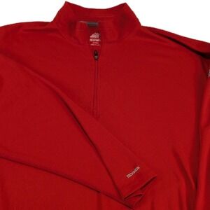The Eastern Mountain Sports XL Men's Tech Wick 1/4-Zip Pullover Base Layer Red